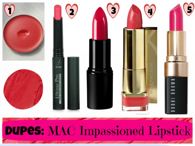 Dupe Discovered - MAC Impassioned Lipstick dupe List