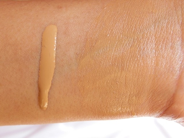 MAC Face and Body Foundation C4 Swatch Partially Blended
