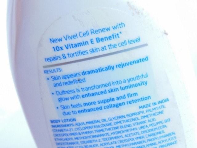 Vivel Cell Renew Fortify & Repair Body Lotion Claims
