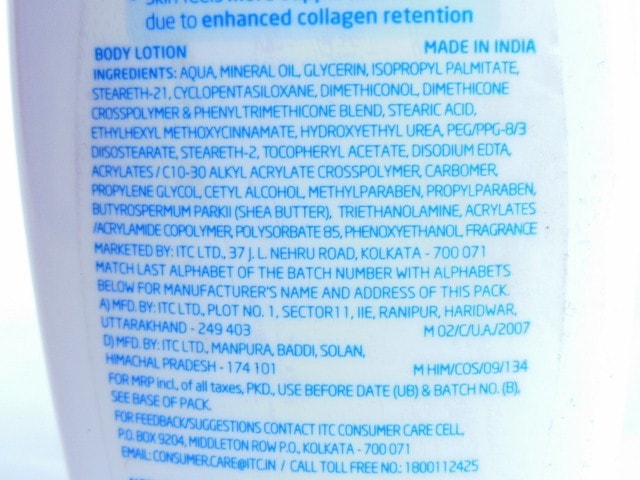 Vivel Cell Renew Fortify & Repair Body Lotion Ingredients