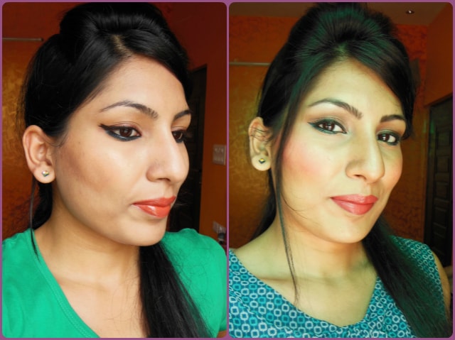 Oriflame cream Blushes in Pink Glow and Soft Peach FOTD