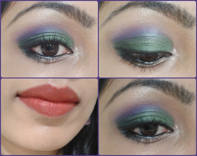 What Am I Wearing Today-Purple and Green Eye Makeup