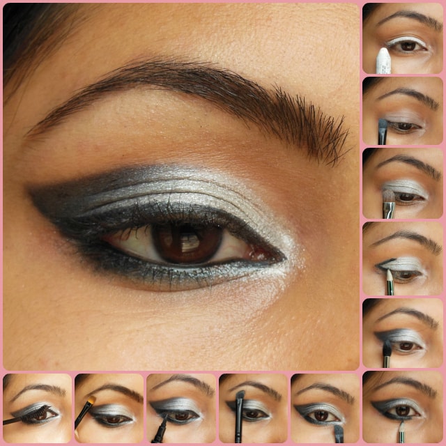 Eye Makeup Tutorial - Black Gray Smokey Eyes