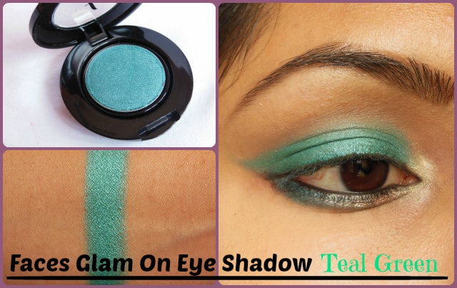 Faces Canada Single Eye Shadow Teal Green EOTD