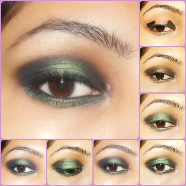 Eye Makeup Tutorial - Black and Green Eyes