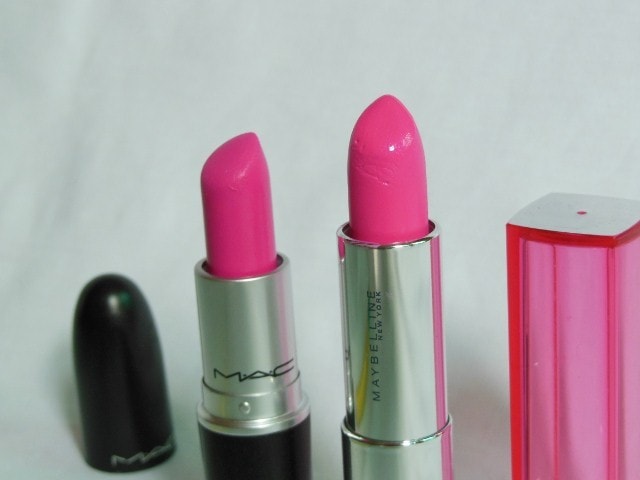 MAC Candy Yum Yum Dupe - Maybelline Pow 1 Lipstick