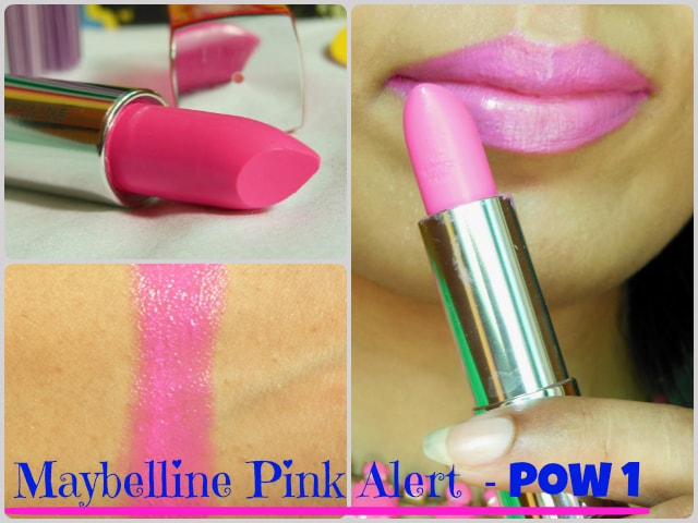 Maybelline ColorSensational Pink Alert Pow1 Lipstick Look