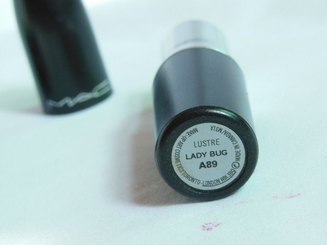 MAC Lustre Finish  lipstick in Lady Bug