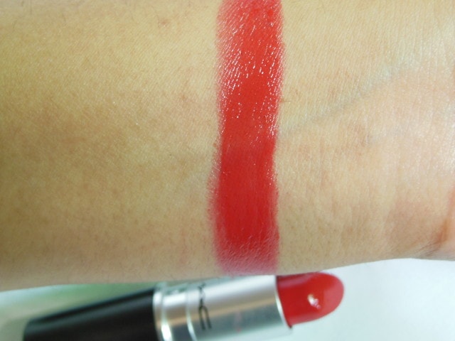 MAC Lustre Lipstick Lady Bug Swatch