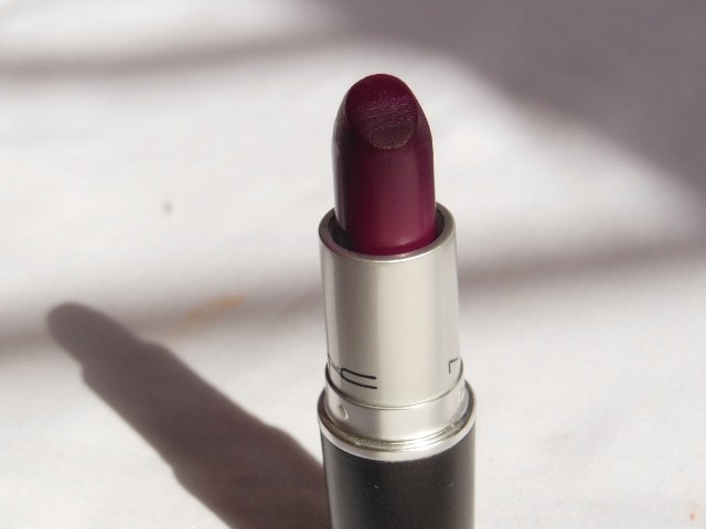 MAC Satin finish Rebel Lipstick Review