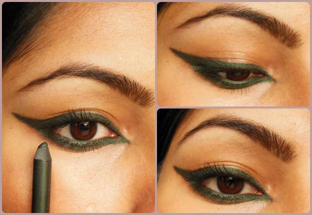 Colorbar Just Smoky Kajal Just Green EOTD