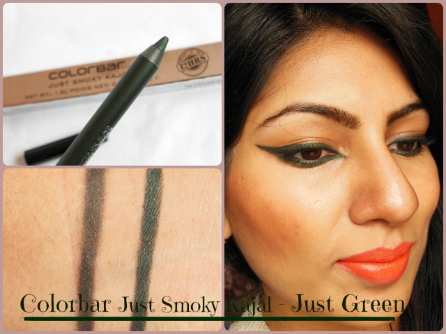 Colorbar Just Smoky Kajal Just Green Look