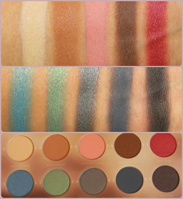 Zoeva Rodeo Belle Eye Shadow Palette Swatch Details