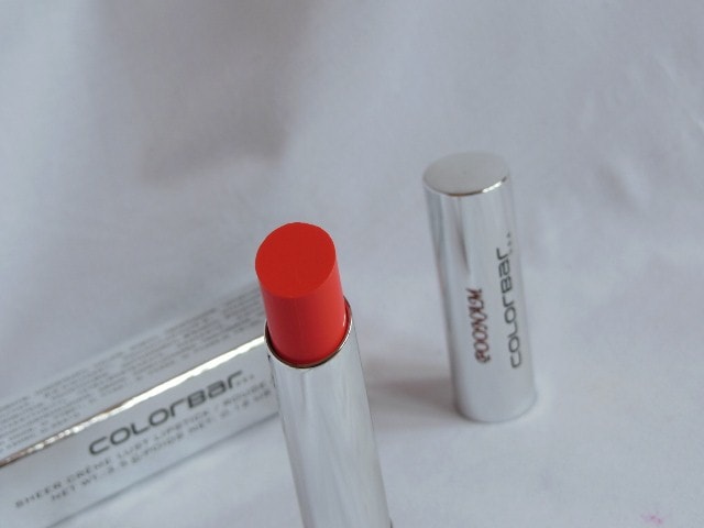 Colorbar Sheer Creme Lust Lipstick Orange Bliss Review