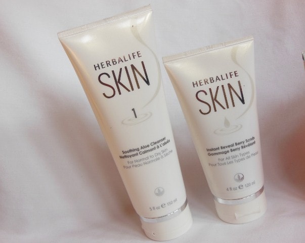 Herbalife  Skin Soothing Aloe Cleanser and Instant Reveal Berry Scrub