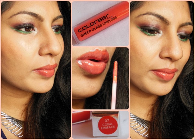 Colorbar Sheer Glass Coral Embrace Lip Gloss  Look