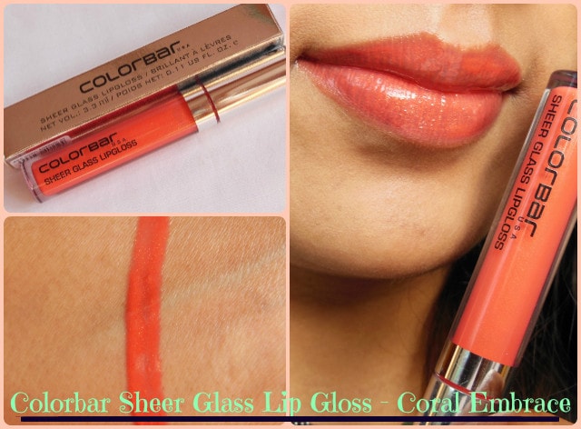 Colorbar Sheer Glass Lip Gloss Coral Embrace Look
