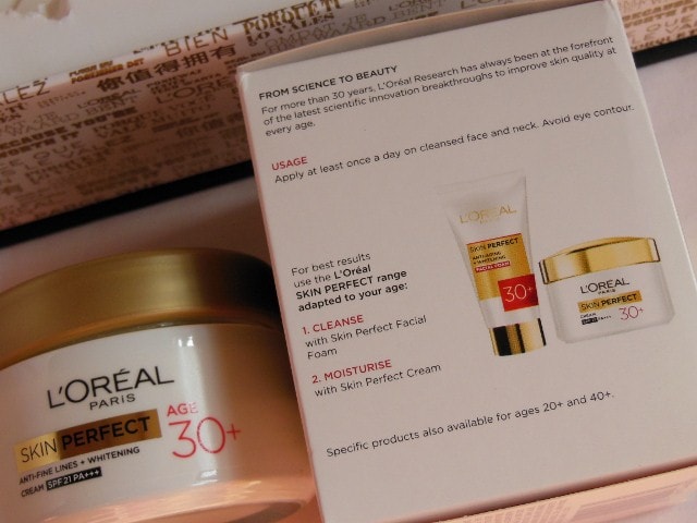 L'Oreal Paris Skin Perfect Anti Fine Lines Wrinkle and whitening cream SPF 21 Review