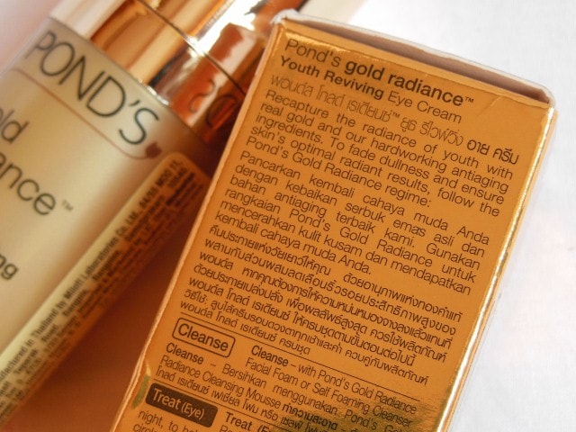 Ponds Gold Radiance Youth Reviving Eye Cream Claims