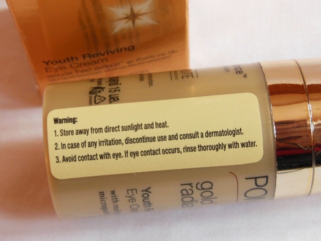 Ponds Gold Radiance Youth Reviving Eye Cream Directions