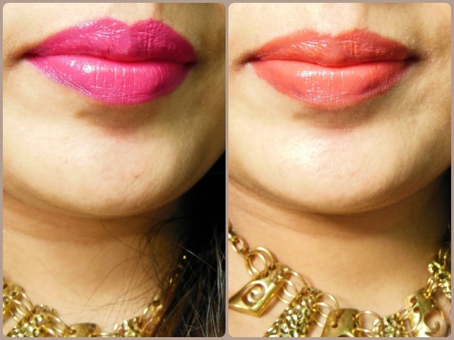 Maybelline Color Show Lipstick Fuchsia Flare and Orange Icon Swatch