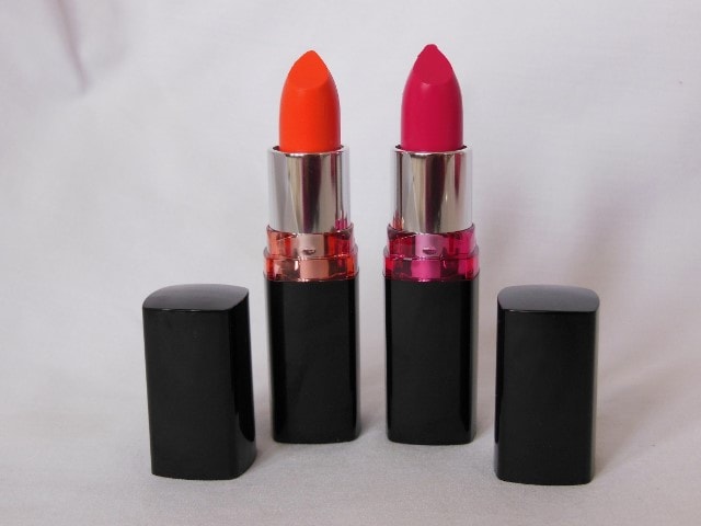 Maybelline Color Show Lipsticks Orange Icon and Fishcia Flare