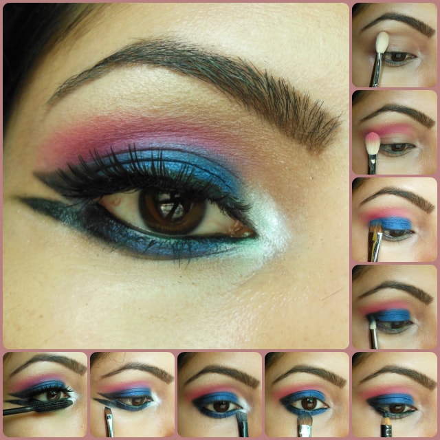 Eye Makeup Tutorial-Blue Marina Eyes