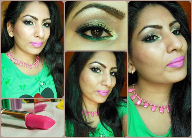 Glitter Gold and Greens Makeup Look