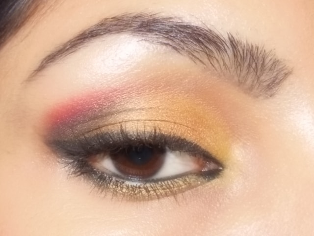 Gold and Pink Party Wear Eye Makeup Look3