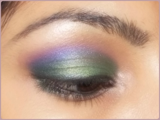 Orchid inspired Green and Purple Eye Makeup Look
