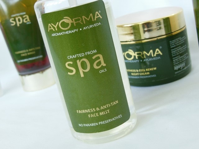 Ayorma Spa Fairness and Anti-tan Face Mist Review