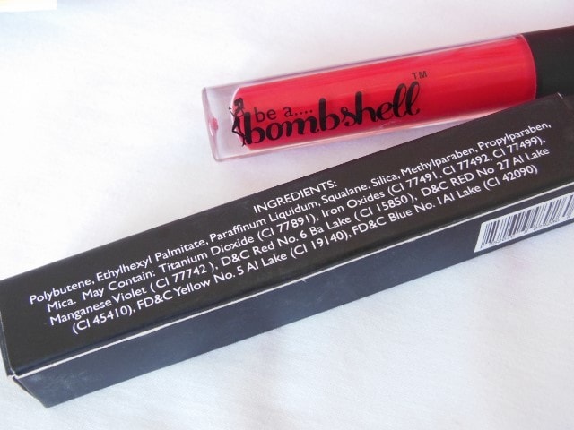 Be A Bombshell Lip gloss Poker Face Ingredients