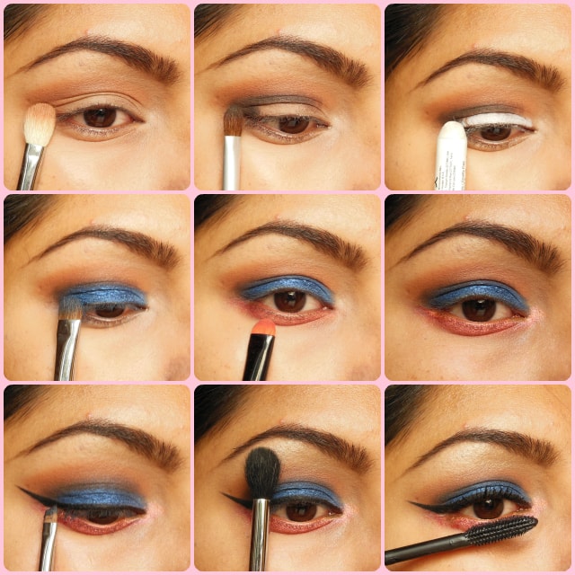 Eye Makeup Tutorial- Blue and Pink Eye Look