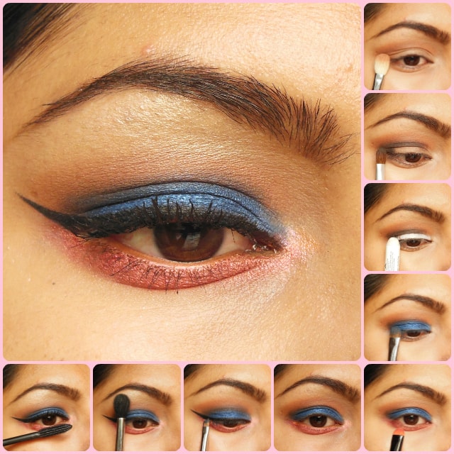 Eye Makeup Tutorial- Blue and Pink Eyes
