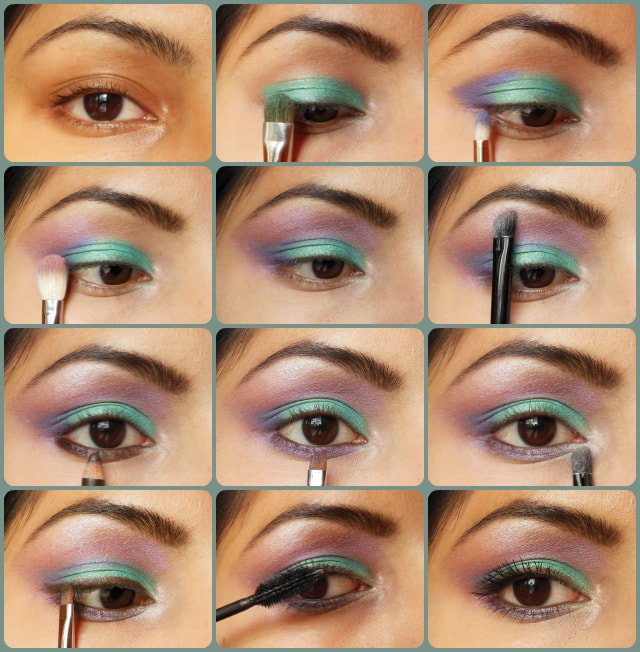 Eye Makeup Tutorial - Green and Purple Kareena Kapoor Inspired Eye Look