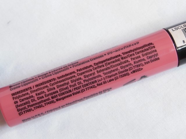 NYX Liquid Suede Cream Lipstick Tea and Cookies Ingredients