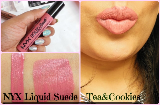 NYX Liquid Suede Cream Lipstick Tea and Cookies Look