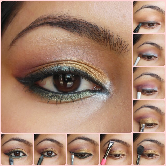 Eye Makeup Tutorial- Golden Festive Eyes