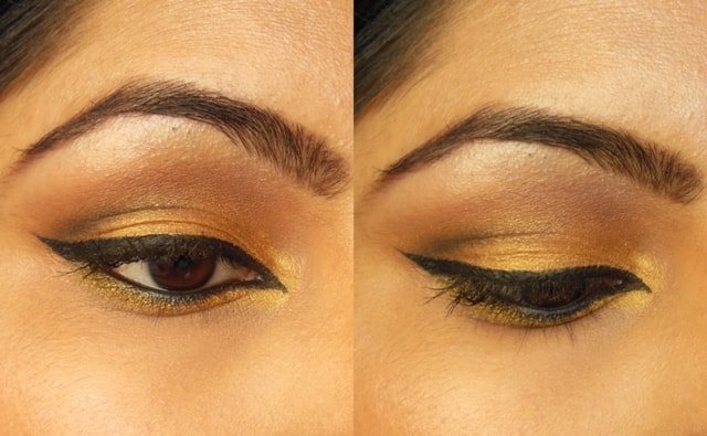 Luxie Beauty Gold Eye Shadow EOTD