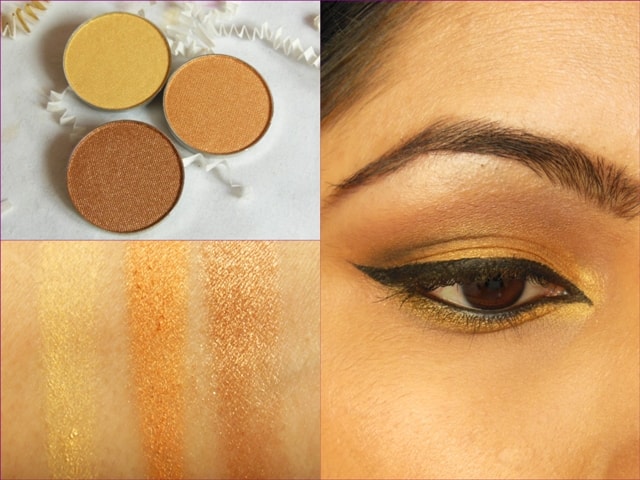 Luxie Beauty Gold Eye Shadow Look