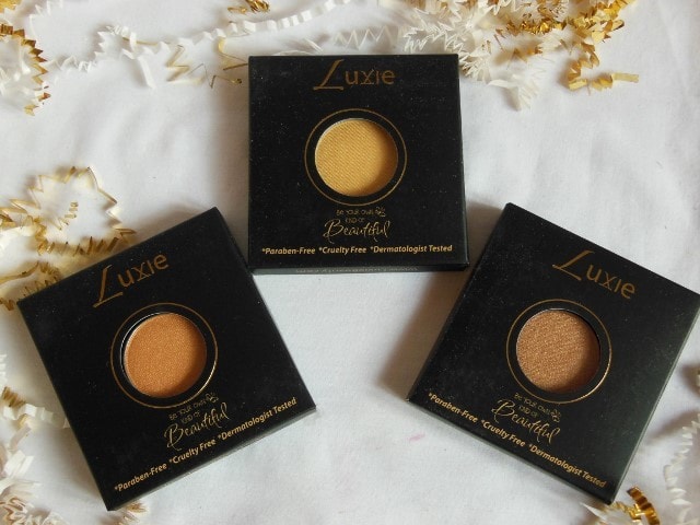 Luxie Beauty Gold Eye Shadows 82, 239, 23