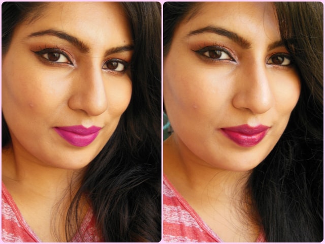 Metallic Copper eyes with Berry  Red or Fuchsia Purple Lips