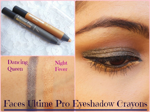 Faces Ultime Pro Eye Shadow Crayon Night Fever and Dancing Queen Look