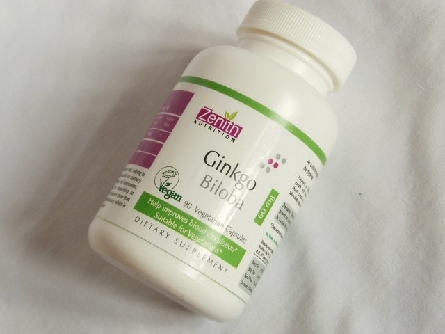 Zenith Nutrition Ginkgo Biloba Capsules Jar