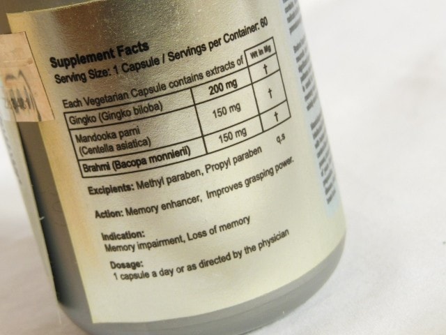Zenith Nutrition Memory Fab Capsules Ingredients