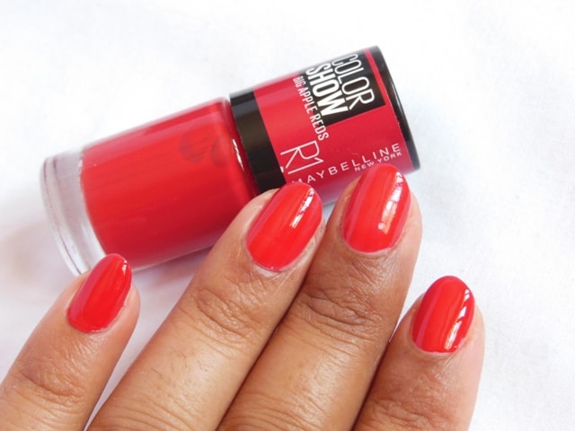 Maybelline Big Apple Reds Color Show Nail Paint - Paint The Town Red R1 NOTD