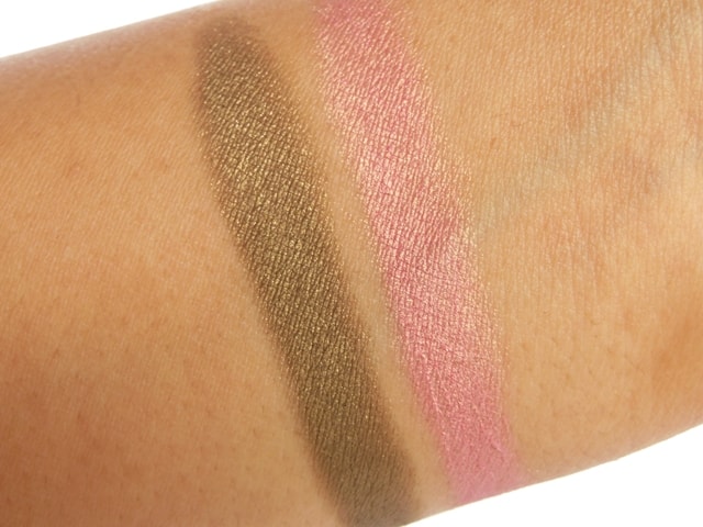 Clinique Chubby Stick Shadow Tint for Eyes - Whooping Willow and Pink and Plenty Swatch