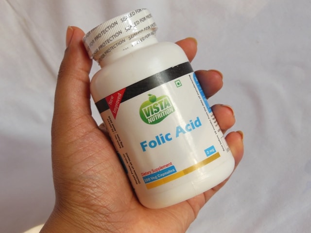 Vista Nutrition Folic Acid Supplement Capsules