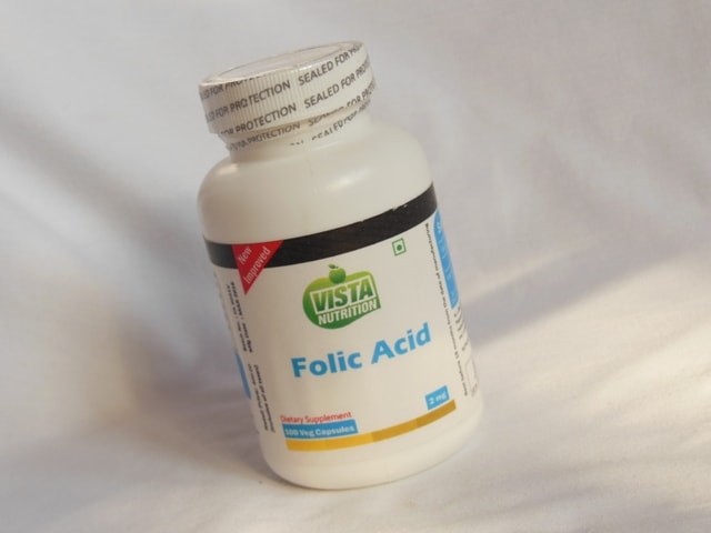 Vista Nutrition Folic Acid Supplement Vegetarian Capsules