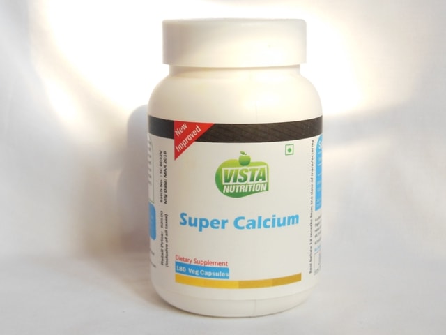 Vista Nutrition Super Calcium Supplement Vegetarian Capsules Packaging